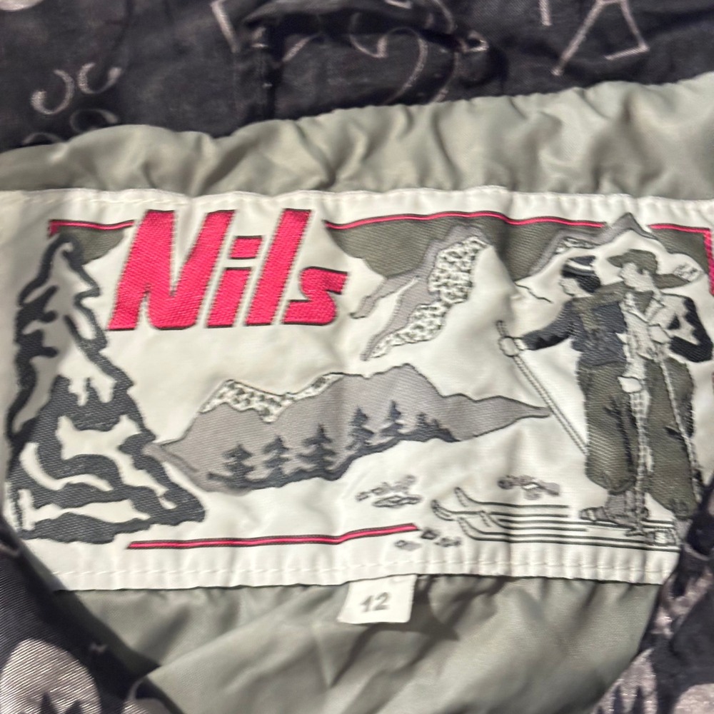 Vtg Nils Ski Jacket‎ Oversized 12 Floral Anorak Pullover Hooded Gorpcore 20478 - Picture 3 of 15